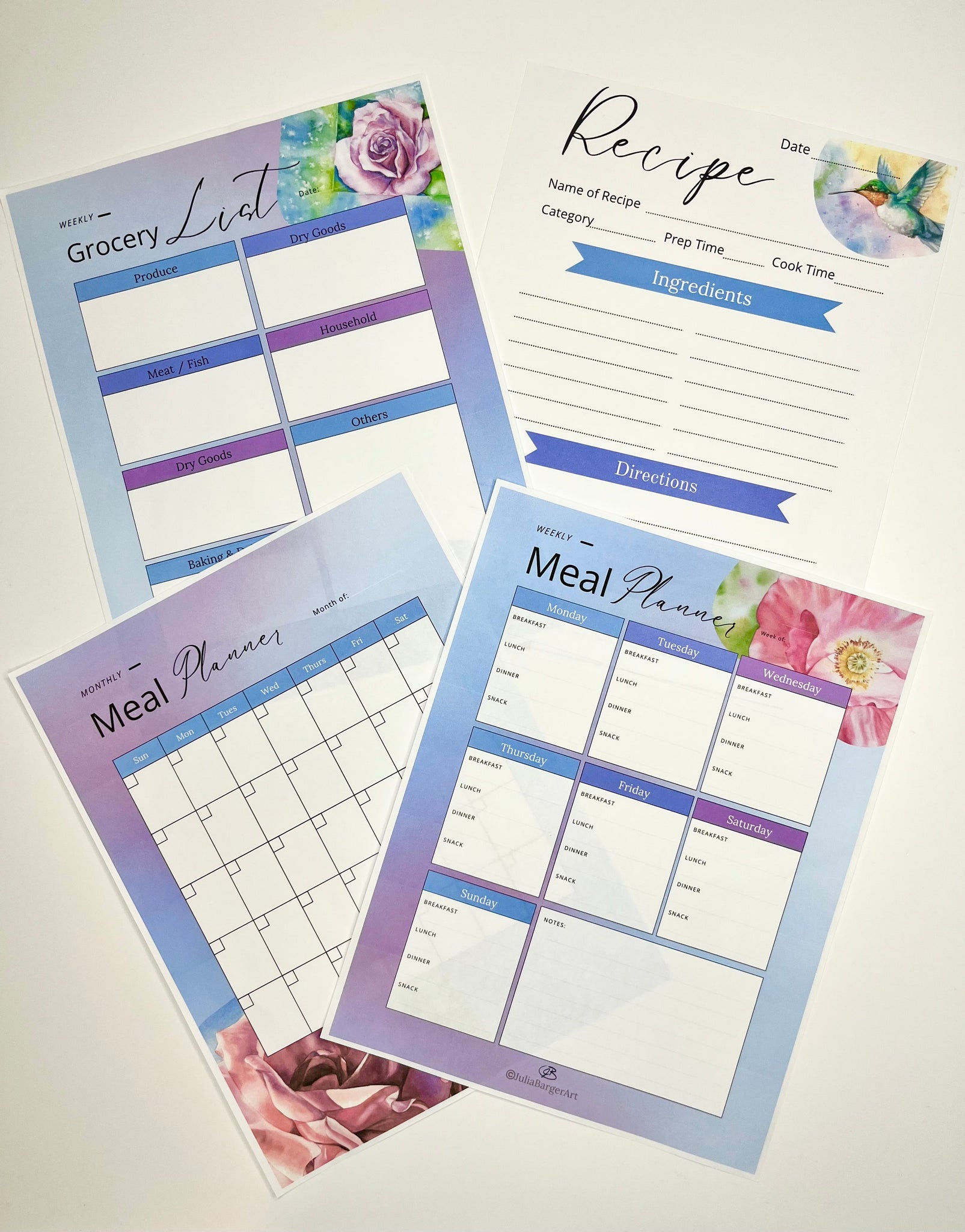 New on the Website: Printable Downloads with a Splash of Watercolor Joy
