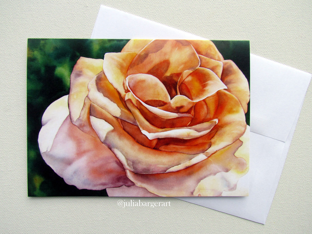 Peach Rose Greeting Card