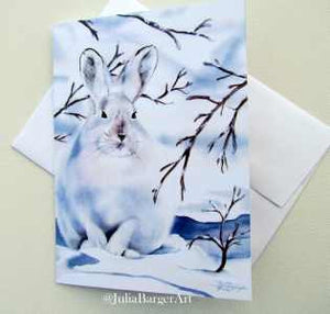Snowshoe Rabbit Greeting Card
